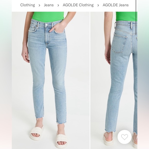 Agolde merrel mid rise jeans size 27 - Picture 5 of 8